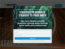 Tablet Screenshot of identitypr.com